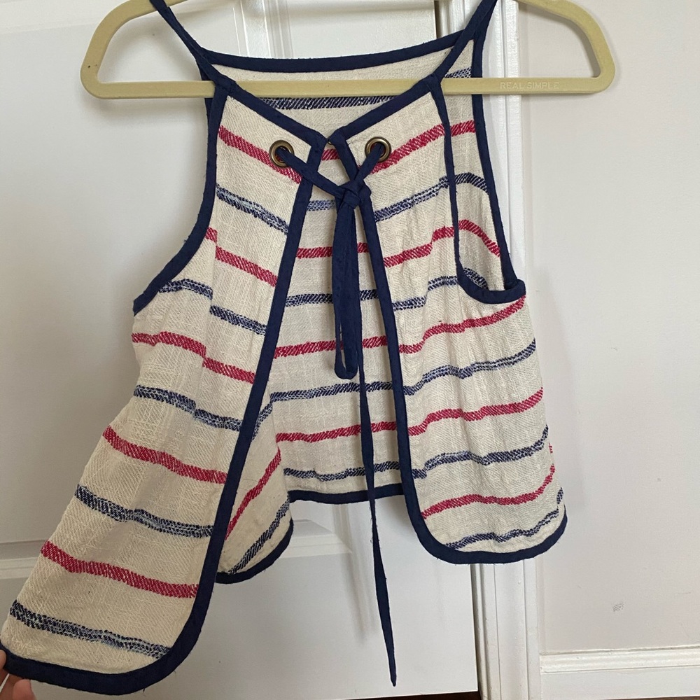 Open Back Stripped Top